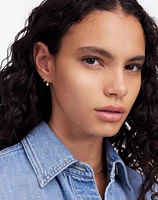 Demi-Fine Floating Crystal Huggie Hoop Earrings | Madewell