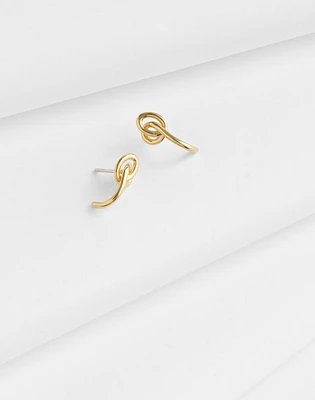 Demi-Fine Knot Huggie Stud Earrings | Madewell