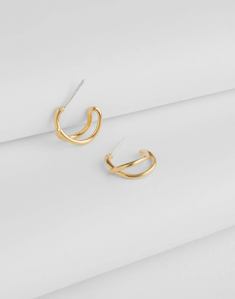 Demi-Fine Knot Hoop Earrings | Madewell