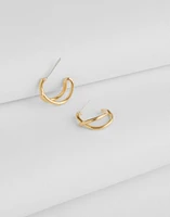 Demi-Fine Knot Hoop Earrings | Madewell