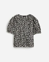 Ruffled Button-Front Top Floral | Madewell