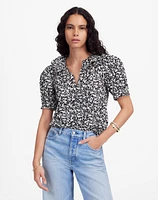 Ruffled Button-Front Top Floral | Madewell