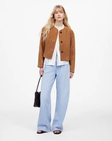 Crop Cardigan Jacket Suede | Madewell