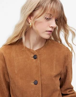 Crop Cardigan Jacket Suede | Madewell