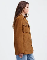 Long Chore Blazer Suede | Madewell