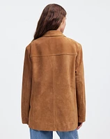 Long Chore Blazer Suede | Madewell