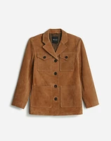 Long Chore Blazer Suede | Madewell