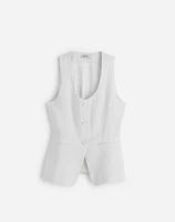 100% Linen Scoopneck Cutaway Vest | Madewell