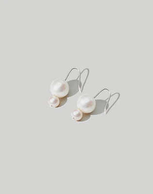 Maslo Jewelry Double Orb Pearl Earrings | Madewell