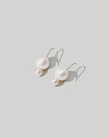 Maslo Jewelry Double Orb Pearl Earrings | Madewell