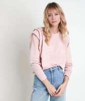 Sweat rose à épaulettes Ice