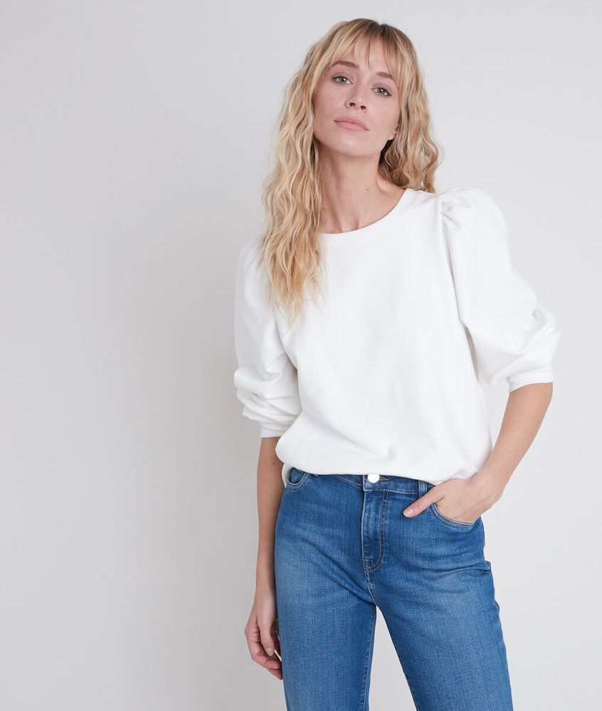 Sweat à épaulettes crème Ivao