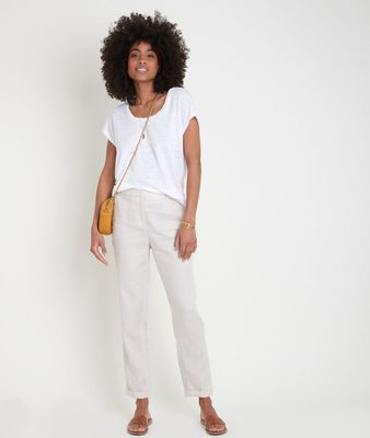 Pantalon chino en lin beige Felix Bis