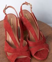 Sandales rouges en cuir Glenda