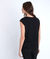 Blouse bimatière noire Neptune