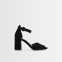 Sandales à talons en cuir noires Jade