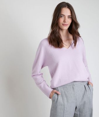 Pull en cachemire mauve Ralph