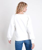 Sweat à épaulettes crème Ivao