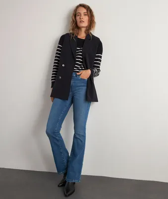Jean flare en coton bio stone used Pamela
