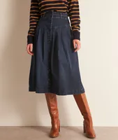 Jupe midi en denim brut Kate
