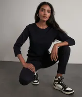 Slim en coton biologique et recyclé noir Sultan
