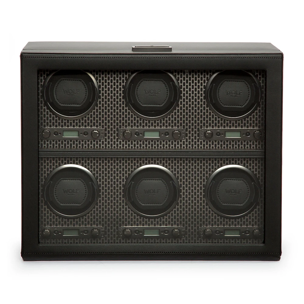 Axis Powder Coat Grey 6 Piece Watch Winder