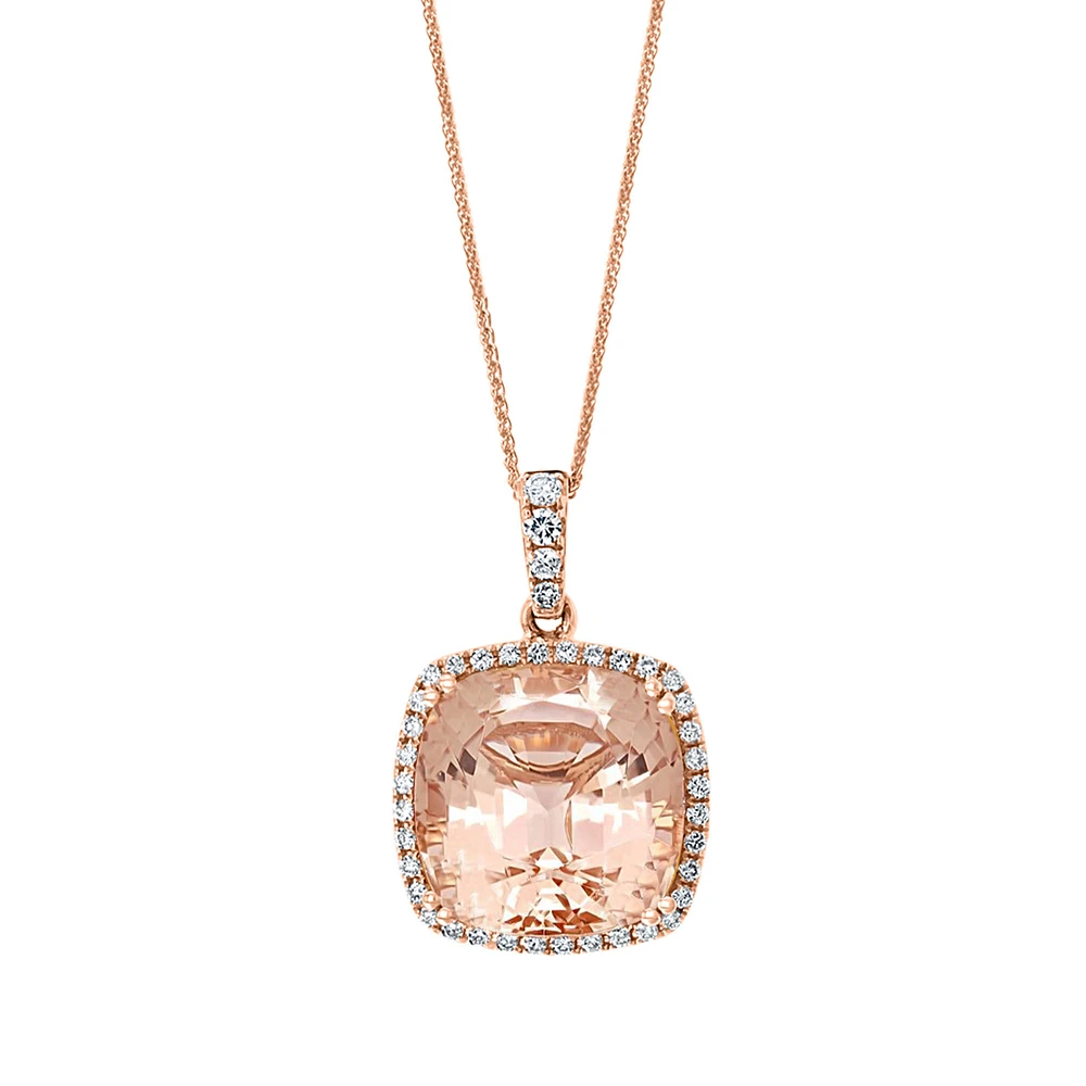 Rose Gold and Morganite Pendant