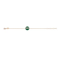 Jeux De Liens Harmony Rose Gold Malachite and Diamond Bracelet