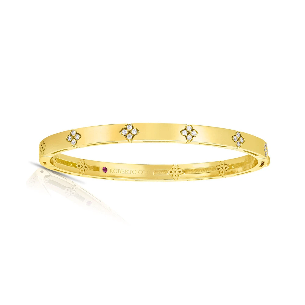 Love In Verona Gold and Diamond Bangle Bracelet