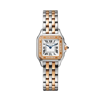 Panthère de Cartier Small Quartz 22 x 30 mm Rose Gold, Stainless Steel and Diamond