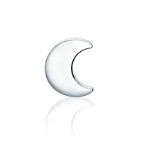 Single Silver Moon Stud Earring for Kids