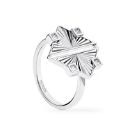 Guilloché Sterling Silver Ring