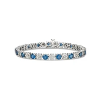 White Gold Sapphire and Diamond Bracelet