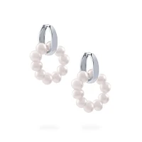 Freshwater Pearl Double Hoop Earrings