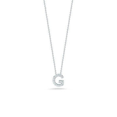 Tiny Treasures Love Letter White Gold and Diamond Pendant