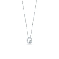 Tiny Treasures Love Letter White Gold and Diamond Pendant