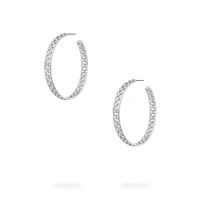 40 mm Silver Hoop Earrings