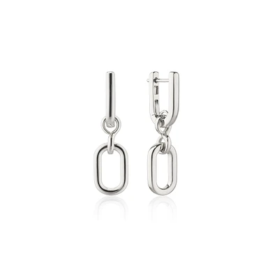 Infinite & Boundless Large Silver Drop Earrings