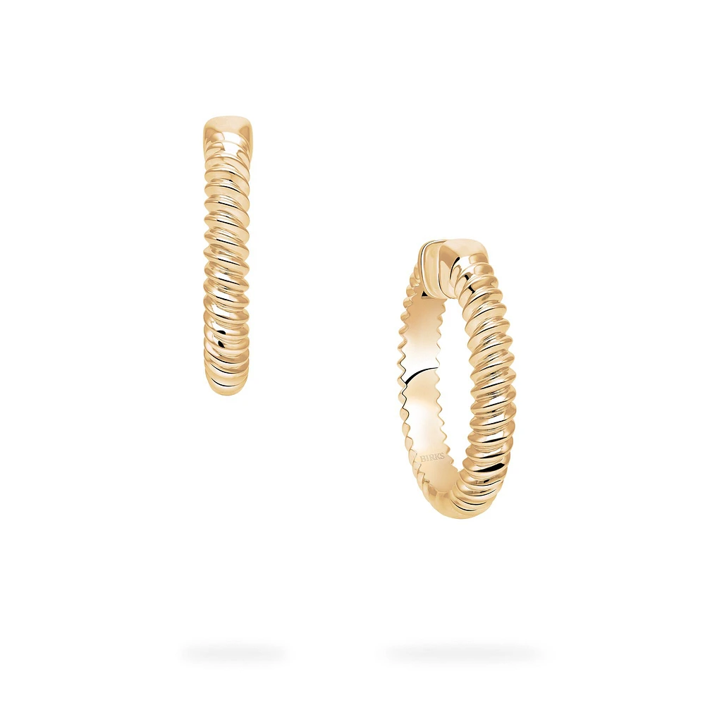 Yellow Gold Spiral Hoops