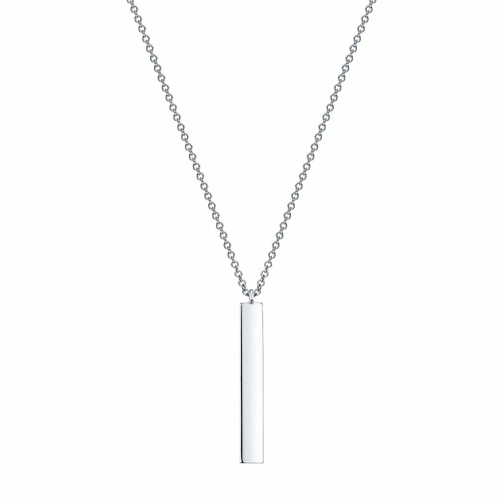 Silver Vertical Bar Necklace