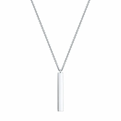 Silver Vertical Bar Necklace