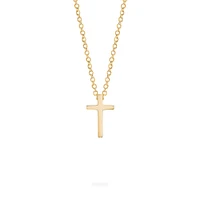 Yellow Gold Cross Pendant for Kids