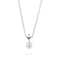 Freshwater Pearl and Stud Drop Pendant