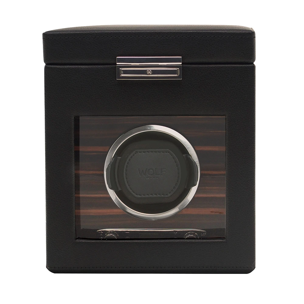 Roadster Black Piece Watch Winder with Storage