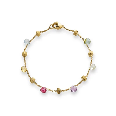 Paradise Yellow Gold and Semi-Precious Gemstone Bracelet