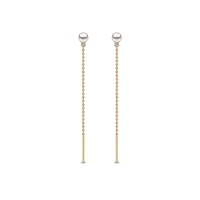 Trend Gold Pearl and Diamond Earrings