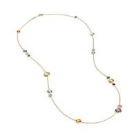 Jaipur Colour Yellow Gold and Semi-Precious Gemstone Sautoir Necklace