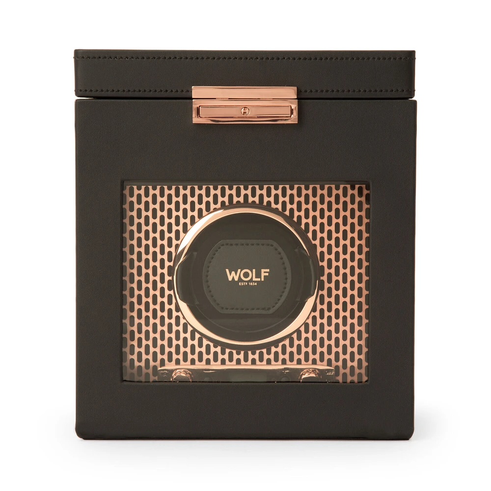 Axis Copper Piece Watch Winder with Storage