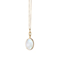 Slim Lockets Elle Yellow Gold and Mother-of-Pearl Pendant