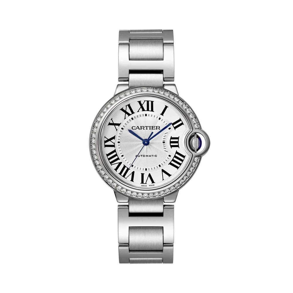 Ballon Bleu De Cartier Automatic mm Stainless Steel and Diamond